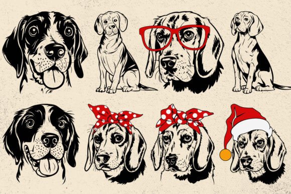 Beagle Svg, Dog Svg Files for Cricut