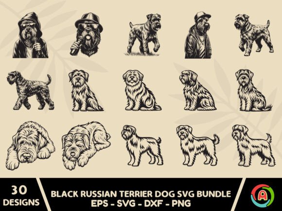 Black Russian Terrier Dog SVG: A Designer's Review