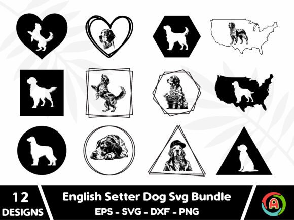 English Setter Dog Svg Bundle
