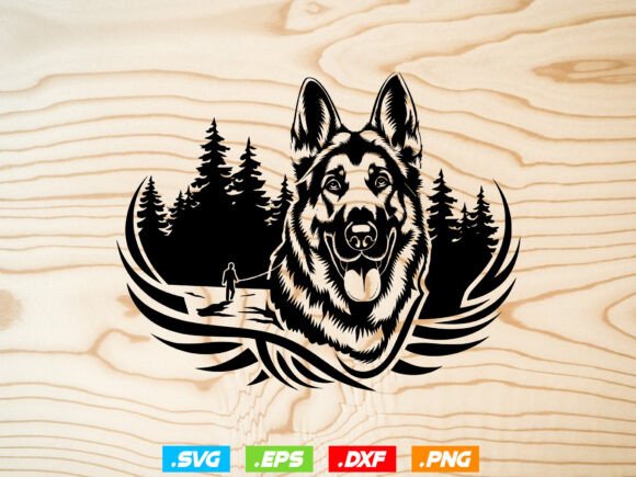 German Police Dog Scene Svg, K9 Dog Svg