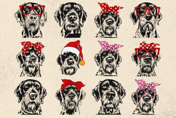 German Wirehaired Pointer Dog Svg Files