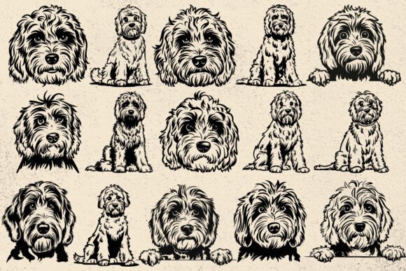 Labradoodle Svg, Dog Svg Cricut Bundles