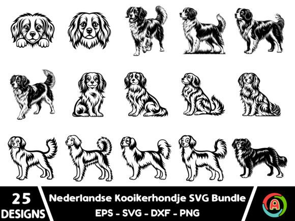 Nederlandse Kooikerhondje Dog Svg Bundle