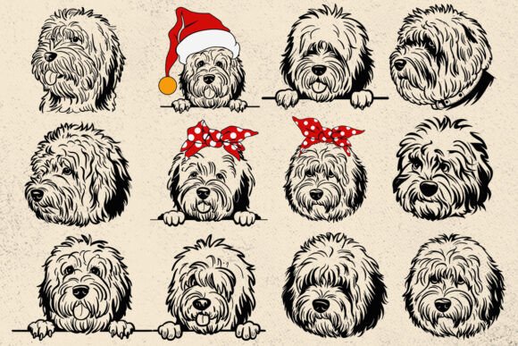 Old English Sheepdog Dog SVG File Cricut