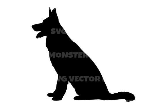 Siting German Shepherd Dog Svg: A Designer's Take